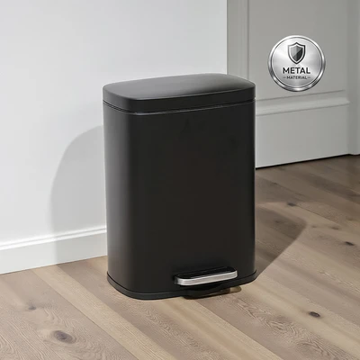 Gambar Informa Milan Tempat Sampah Pedal Stainless Steel & Plastik 12 Liter - Hitam