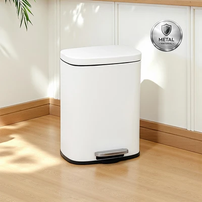 Gambar Informa Milan Tempat Sampah Pedal Stainless Steel & Plastik 12 Liter - Putih