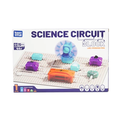 Gambar Kiddy Star Science Circuit Block Led Imaging Fan Set 15 Pcs - Mix
