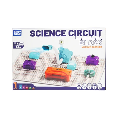 Gambar Kiddy Star Science Circuit Block Vacuum Cleaner Set 21 Pcs - Mix