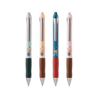 Gambar Deli 0.5 Mm Pulpen Gel Hitam Butterbear V1 Random