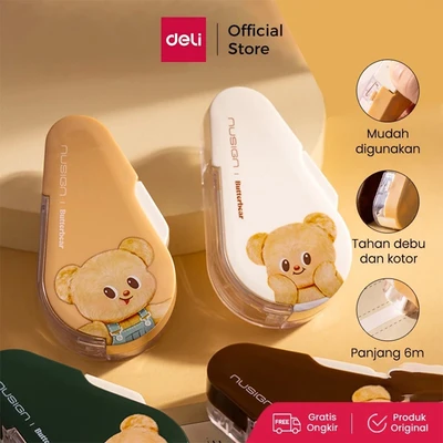 Gambar Deli Correction Tape Butterbear Random
