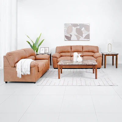 Gambar Ashley Norlou Set Sofa Fabric 2 & 3 Seater - Cokelat Muda