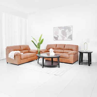 Gambar Ashley Norlou Set Sofa Fabric 2 & 3 Seater - Cokelat Muda