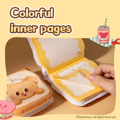 Gambar Deli Notebook Hard Cover Personalized Butterbear Random