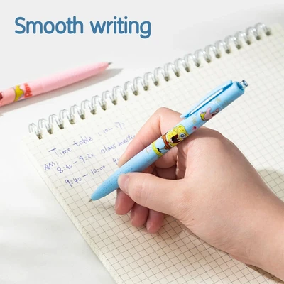 Gambar Deli Pulpen Semi Gel Biru 0.7 Mm Spongebob Random