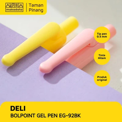 Gambar Deli 0.5 Mm Pulpen Gel Hitam Spongebob Retractable Random