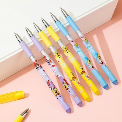 Gambar Deli Pulpen Gel Hitam Erasable 0.5 Mm Spongebob G93bk Random