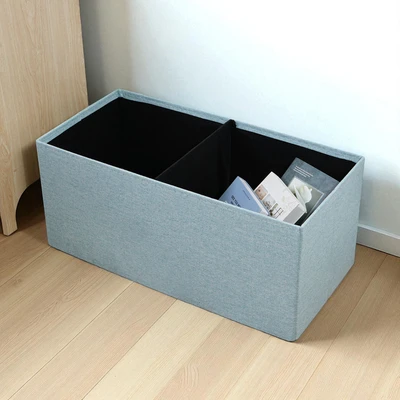 Gambar Stora Luvo Bangku Ottoman Lipat 76x38 cm - Hijau Teal