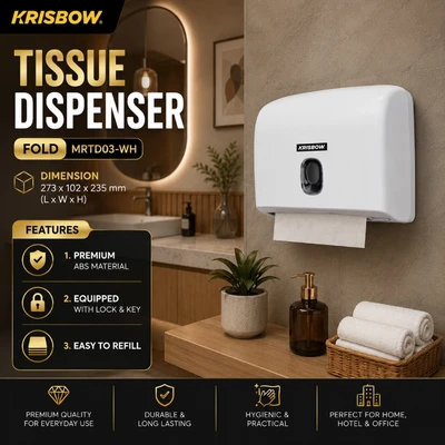 Gambar Krisbow Dispenser Tisu Lipat MRTD03-WH - Putih
