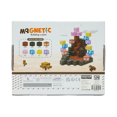 Gambar Kiddy Star Puzzle Magnetic Building Cubes Set 74 Pcs - Mix