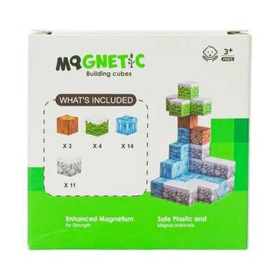 Gambar Kiddy Star Puzzle Magnetic Building Cubes Set 32 Pcs - Mix