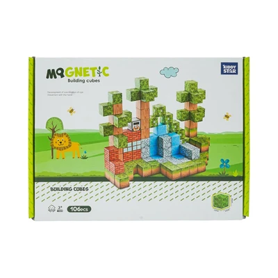 Gambar Kiddy Star Puzzle Magnetic Building Cubes Forest Set 106 Pcs - Mix