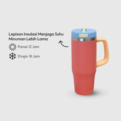 Gambar Picas Botol Vacuum Flask Pop Sip Dengan Handle 1 Liter Random