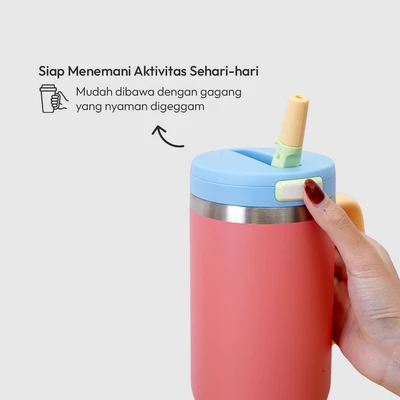 Gambar Picas Botol Vacuum Flask Pop Sip Dengan Handle 1 Liter Random
