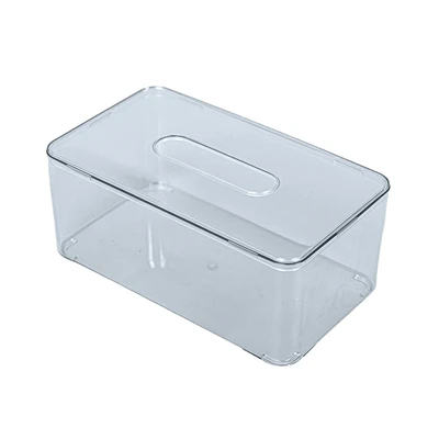 Gambar Stora 23.5x13.5x9.7 cm Kotak Tisu Frosted Plastik - Biru