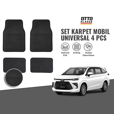 Gambar Otto Klasse Set 4 Pcs Karpet Mobil Universal Honeycomb EVA - Hitam