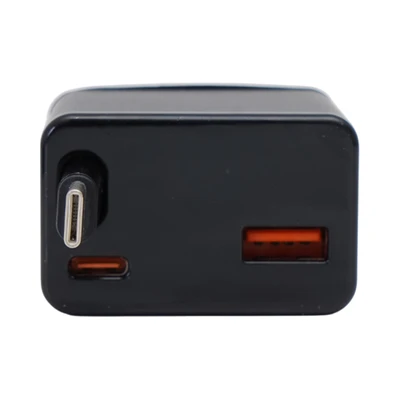 Gambar Otto Klasse Charger Mobil 75 watt 1 USB A & 1 Type C Dengan Kabel Reel Type C - Hitam