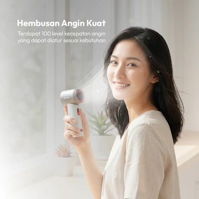 Gambar Azko Kipas Angin Portabel Rechargeable - Putih/Abu-Abu