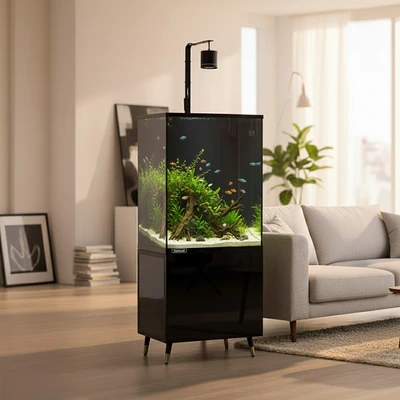 Gambar Fishland Set Aquarium & Kabinet V500M - Hitam