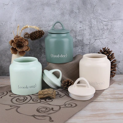 Gambar Appetite Dannis Stoples Keramik Bone China 650 ml Set 3 pcs Random