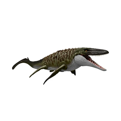 Gambar Jurassic World Rebirth Figure Bite & Blast Mosasaurus - Hijau