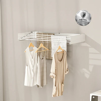 Gambar Informa Jemuran Baju Dinding Retractable 80 cm - Silver