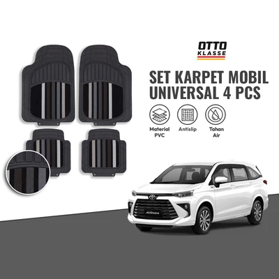 Gambar Otto Klasse Set 4 Pcs Karpet Mobil Loop Texture PVC - Hitam
