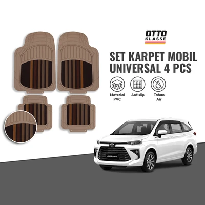 Gambar Otto Klasse Set 4 Pcs Karpet Mobil Loop Texture PVC - Cokelat