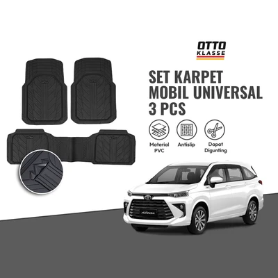 Gambar Otto Klasse Set 3 Pcs Karpet Mobil Universal Anti Slip - Hitam