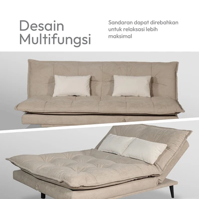 Gambar Informa Berlin Sofa Bed Fabric - Krem