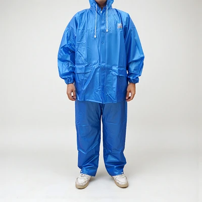 Gambar Otto Klasse Ukuran XXL Jas Hujan PVC Dengan Reflektor - Biru