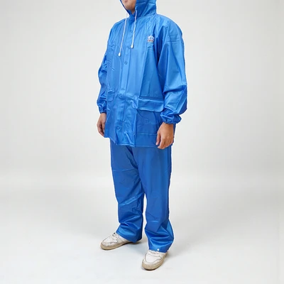 Gambar Otto Klasse Ukuran 3XL Jas Hujan PVC Dengan Reflektor - Biru