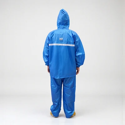 Gambar Otto Klasse Ukuran 3XL Jas Hujan PVC Dengan Reflektor - Biru