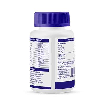 Gambar Majes Suplemen Anjing & Kucing All Life Stages Multi Vitamins 100 Tablet