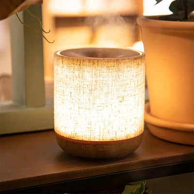 Gambar Breathe Shizuka Ultrasonic Diffuser Aroma - Cokelat Kayu/Putih