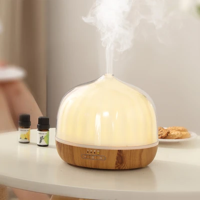 Gambar Breathe Nozomi Ultrasonic Diffuser Aroma - Cokelat Kayu/Putih