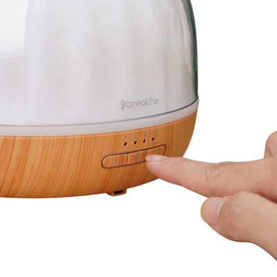 Gambar Breathe Nozomi Ultrasonic Diffuser Aroma - Cokelat Kayu/Putih