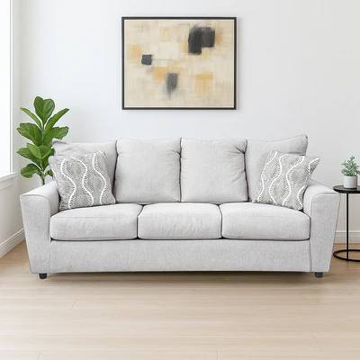 Gambar Ashley Stairatt-2 Sofa Fabric 3 Seater - Cokelat Muda