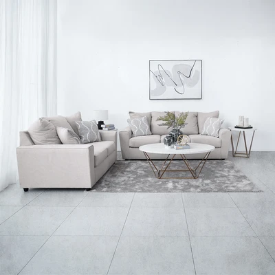 Gambar Ashley Stairatt-2 Set Sofa Fabric 2 & 3 Seater - Cokelat Muda