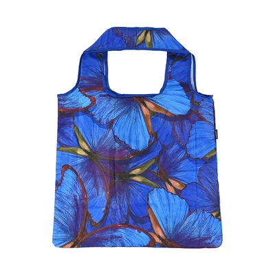 Gambar Passport Tas Belanja Lipat Vivid Flower - Biru