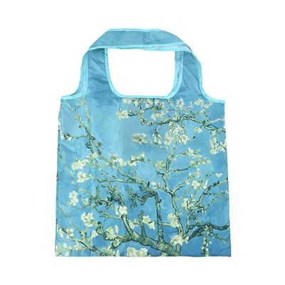 Gambar Passport Tas Belanja Lipat White Flower - Hijau