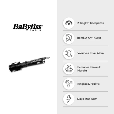 Gambar Babyliss Big Hair Blow Dryer Brush Ionic 2885U - Hitam