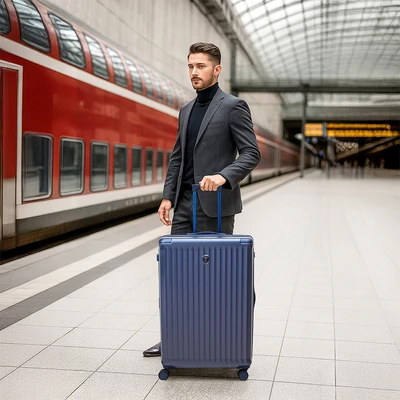 Gambar Heys Luxe Koper PC TSA Lock Expandable 30 Inch - Biru Navy