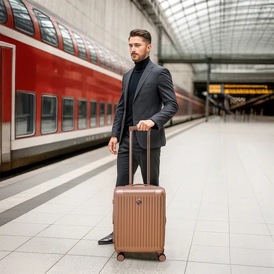 Gambar Heys Luxe Koper PC TSA Lock Expandable 21 Inch - Rose Gold