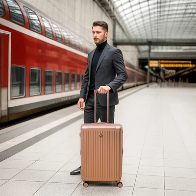Gambar Heys Luxe Koper PC TSA Lock Expandable 26 Inch - Rose Gold