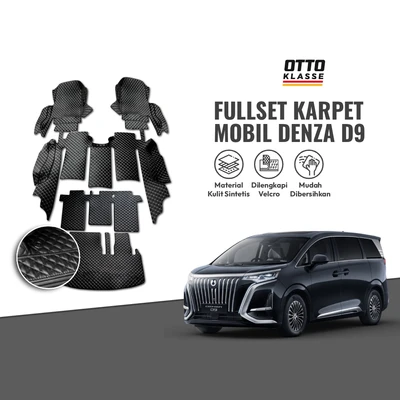Gambar Otto Klasse Fullset Karpet Mobil Denza D9 2025-Now Synthetic Leather - Hitam