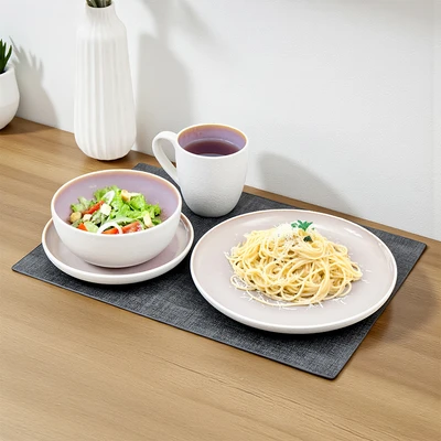 Gambar Appetite Mason Perlengkapan Makan Keramik Stoneware Set 8 pcs - Cokelat