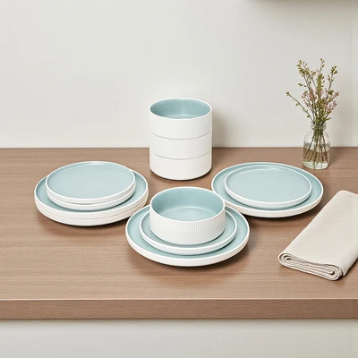 Gambar Appetite Marley Perlengkapan Makan Porcelain Set 12 pcs - Hijau