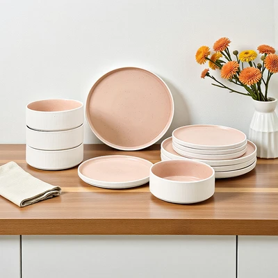 Gambar Appetite Marley Perlengkapan Makan Porcelain Set 12 pcs - Cokelat